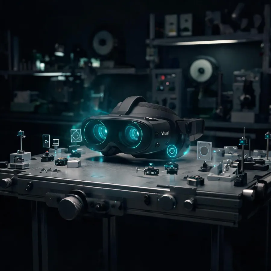 Varjo mixed reality headset in an enterprise simulation lab